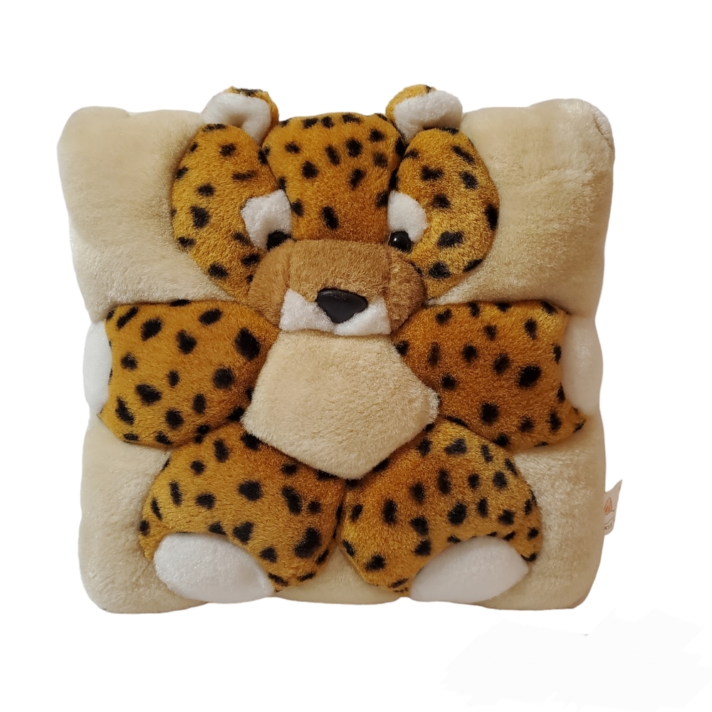 Vintage TWIE Cheetah 11" Plush Accent Pillow 1998